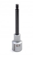 Proxxon 23370 1/2\" Spline Socket bit VZ 6, 100 mm length NO 23 370