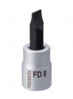 Proxxon 23593 3/8\" Flat Screwdriver Bit FD 8 mm, 50 mm length NO 23 593