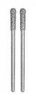 Proxxon 28234 Diamond Coated Grinding Bits, Ball Shaped - 3.2 mm, 2 Pieces