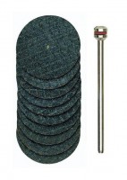 Proxxon 28808 Reinforced Aluminium Cutting Discs, 22 mm, 10 pcs. + arbor NO 28 808