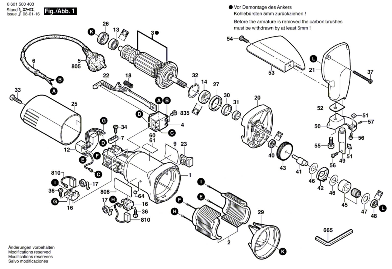 Bosch 0 601 500 442 Gsc 160 Shears 230 V / Gb Spare Parts Gsc160  SPARE_0601500442 from Spare Parts World