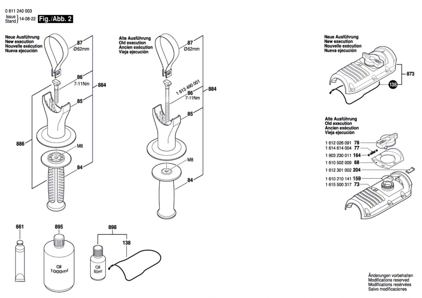 Kit Riparazione Bosch GBH 5-38 D - Service Pack Con Olio E Parti Di Ricambio - Foto 11