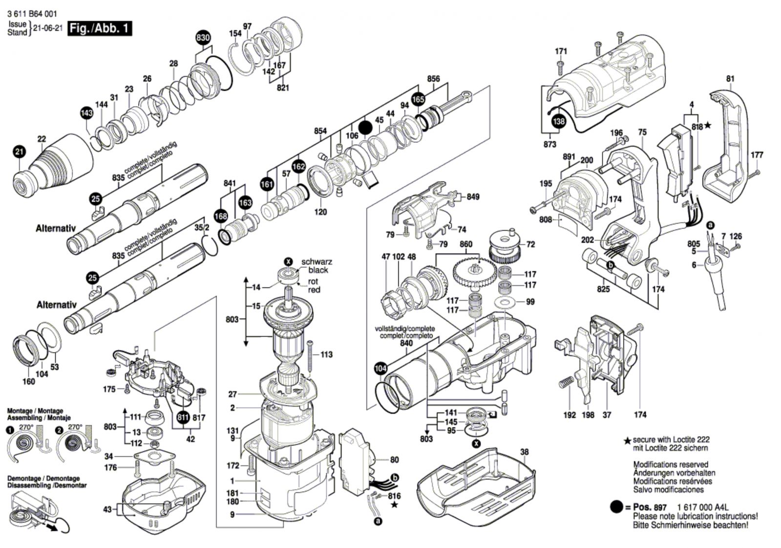 Ankermotor Ersatzteil 519226-8 Für BHR202 & BHR241 Bohrhammer – Mit Kupferwicklung & Vibrationsschutz