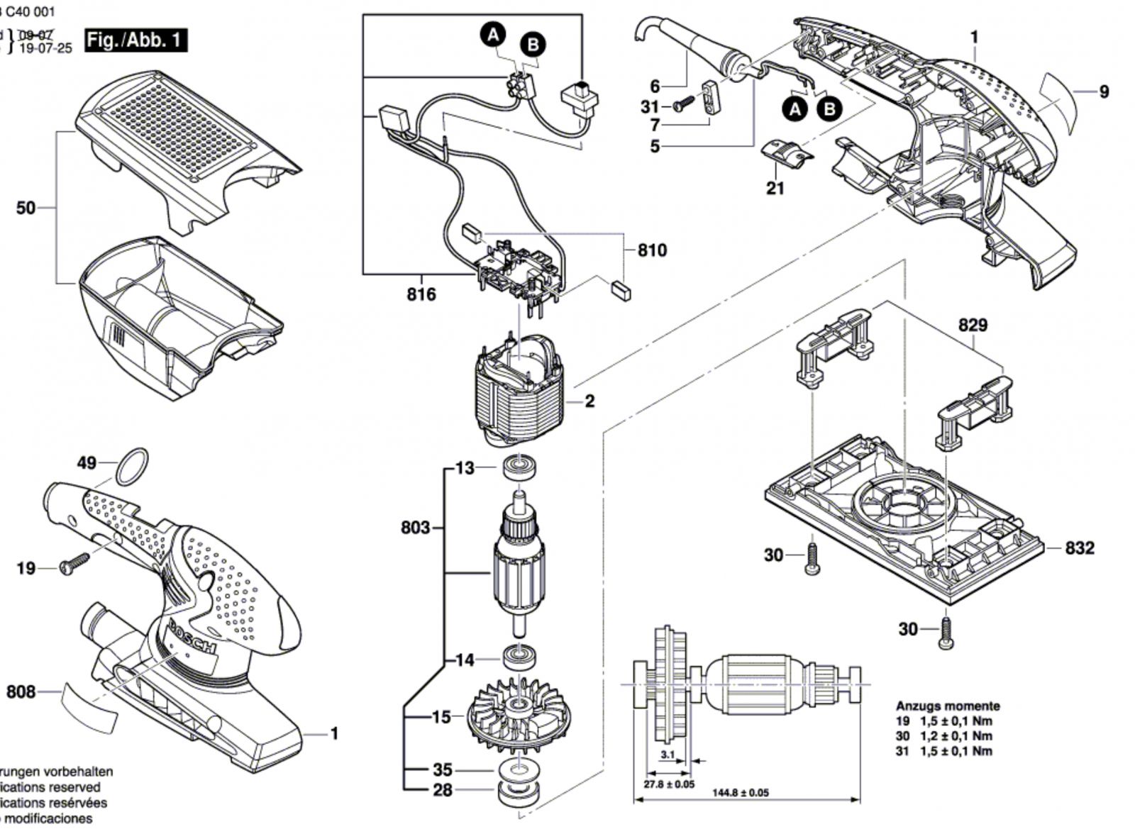 Bosch 3 603 C40 071 Pss 200 A Orbital 