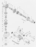 Makita 9557HNR 115MM ANGLE GRINDER Spare Parts