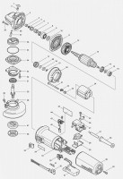 Makita 9562C 125MM ANGLE GRINDER Spare Parts