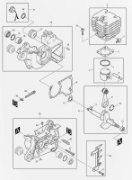 Makita DCS232T 25cm Petrol Chainsaw Spare Parts