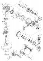 Makita 230MM ANGLE GRINDER Spare Parts