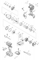 Makita TD001G CORDLESS IMPACT DRIVER Spare Parts