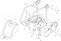 Altrad Belle PCX Compactor Plate Spare Parts - Bedplate & Front Cover (Honda & Robin) (From Serial No. E046879 (Export) 