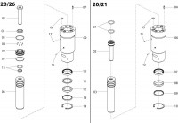 Altrad Belle 20-21 UD Hydraulic Breaker Spare Parts - Cylinder Assembly