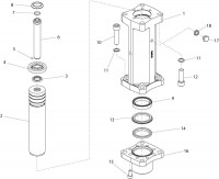 Altrad Belle 20-25 PAN Hydraulic Breaker Spare Parts - Cylinder Assembly