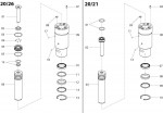 Altrad Belle 20-26 UD Hydraulic Breaker Spare Parts - Cylinder Assembly