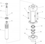 Altrad Belle 30-30 PAN Hydraulic Breaker Spare Parts - Cylinder Assembly