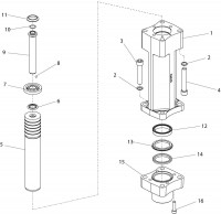 Altrad Belle 30-30 PAN Hydraulic Breaker Spare Parts - Cylinder Assembly