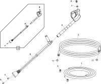 Altrad Belle BWX 15/250 Pressure Washer Spare Parts - Lance & Hoses