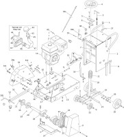 Altrad Belle CFS 450 Floor Saw Spare Parts - Main Assembly