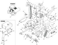 Altrad Belle CFS 600 Floor Saw Spare Parts - Main Assembly (Honda & Robin)