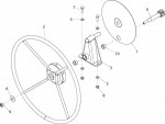 Altrad Belle Baromix Commodore Site Mixer Spare Parts - Handwheel Assembly