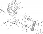 Altrad Belle Duo 350X Floor Saws Spare Parts - Engine Assembly