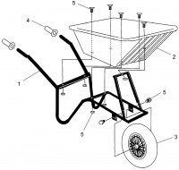 Altrad Belle Fort 116B-90 Wheelbarrow Spare Parts - Main Assembly