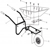 Altrad Belle Fort Weekender Wheelbarrow Spare Parts - Main Assembly