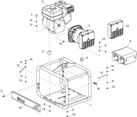 Altrad Belle GPX Generator Range Spare Parts - Main Assembly (GPX 2700 & GPX 3400)