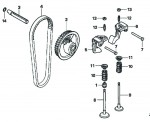 Honda GX100 U KRWB Full Engine Spare Parts - camshaft Pulley