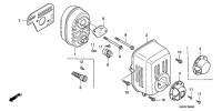 Honda GX100 U QXB4 Full Engine Spare Parts - Muffler