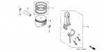 Honda GX100 U QXB4 Full Engine Spare Parts - Piston-Connecting Rod