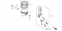 Honda GX100 U QXB4 Full Engine Spare Parts - Piston-Connecting Rod