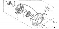 Honda GX100 U QXB4 Full Engine Spare Parts - Recoil Starter