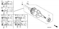 Honda GX100 U QXB4 Full Engine Spare Parts - Crankshaft