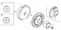 Honda GX120 UT2 Full Engine Spare Parts - Flywheel