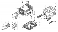 Honda GX120 UT2 Full Engine Spare Parts - Muffler