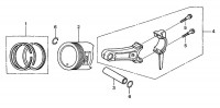 Honda GX120 UT2 Full Engine Spare Parts - Piston