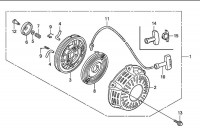 Honda GX120 UT2 Full Engine Spare Parts - Recoil Starter