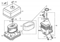 Honda GX120 UT2 Full Engine Spare Parts - Air Cleaner