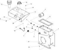 Altrad Belle Midi 20-110D (PAN) Hydraulic Power Pack Spare Parts - Tank Assembly (Up To March 2009)