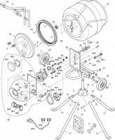 Altrad Belle Minimix 130 Tip-Up Mixer Spare Parts - Main Assembly (Up To May 2000)