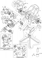 Altrad Belle Minimix 140/150 Tip-Up Mixer Spare Parts - Main Assembly