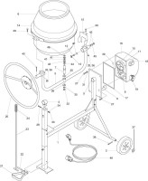 Altrad Belle MU-50B Upright Mixer Spare Parts - Main Assembly