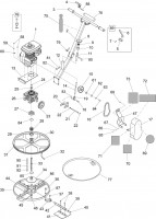 Altrad Belle Pro 600X Concrete Finishing Spare Parts - Main Assembly (Petrol) (Up To MT01991447)