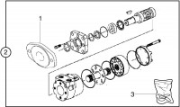 Altrad Belle Roller Striker Concrete Finishing Spare Parts - Hydraulic Motor - Eaton Char-Lyn