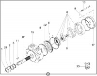 Altrad Belle Roller Striker Concrete Finishing Spare Parts - Hydraulic Motor - Parker