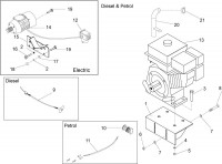 Altrad Belle Superior 300/350/400 Site Mixer Spare Parts - Engine & Drive Kit