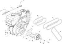 Altrad Belle TDX 650 A Compacting Roller Spare Parts - Kubota EA330 Engine Assembly