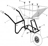 Altrad Belle Warrior Wheelbarrow Spare Parts - Main Assembly