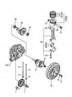 Yanmar L48 0CW10-M60700 Full Engine Spare Parts - CRANKSHAFT, PISTON & CAMSHAFT