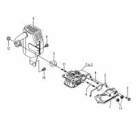 Yanmar L48 0CW10-M60700 Full Engine Spare Parts - MUFFLER